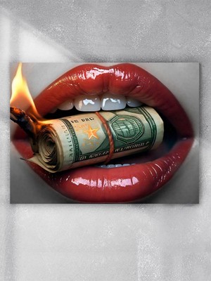 Burn Money, Para Yakmak Motivasyon Poster - Afiş - Ofis, Çalışma Odası Dekorasyon