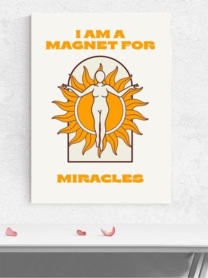 Miracle Magnet, Mucize Mıknatıs, Manifest, Olumlama, Mantra, Spiritüel, Meditasyon Poster, Afiş