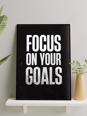Goal Setter, Hedef Koyucu Motivasyon Çerçeveli Tablo, Çerçeveli Poster, Ofis, Çalışma Odası