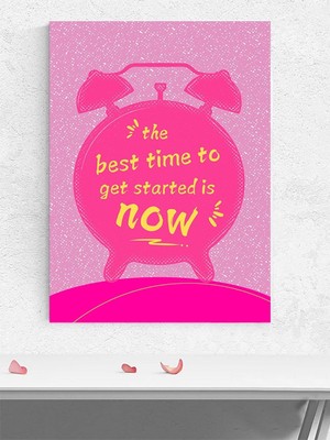 Now Is The Time, Şimdi Başla Motivasyon Poster - Afiş - Ofis, Çalışma Odası Dekorasyon