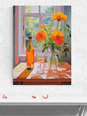 Orange Bloom, Turuncu Çiçek, Izlenimci Sanat Poster - Afiş - Dekoratif Duvar Poster