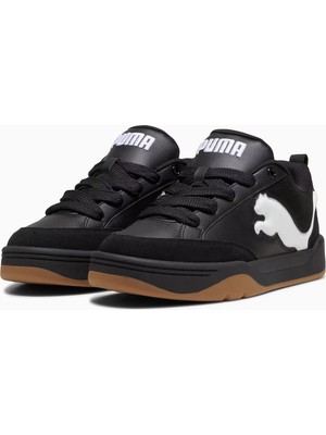 Puma Erkek Siyah Park Lifestyle Sd Sneaker Düz Tabanlı Konforlu Ayakkabı