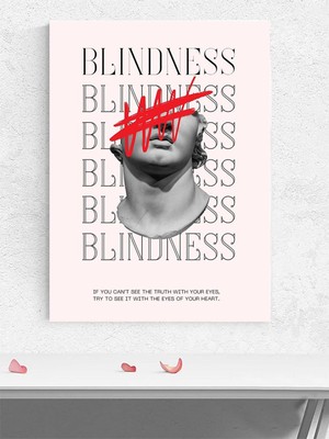 Blind Heart, Kalp Gözü Motivasyon Poster - Afiş - Ofis, Çalışma Odası Dekorasyon