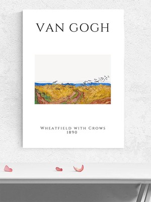 Van Gogh Wheatfield Crows, Kargalarla Buğday Tarlası Sanatsal Poster - Afiş, Dekoratif Duvar Poster