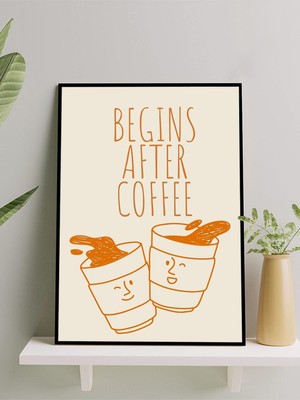 Coffee Fuel, Kahve Yakıtı Motivasyon Çerçeveli Tablo, Çerçeveli Poster, Ofis, Çalışma Odası