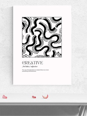 Creative, Yaratıcı Tipografik Kelime Sanatı Soyut Sanat Sanatsal Poster - Afiş - Dekorasyon