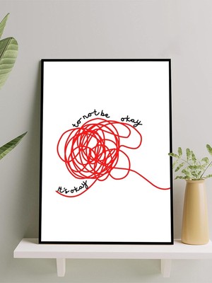 Tangled Comfort, Karmaşık Rahatlık Motivasyon Çerçeveli Tablo, Çerçeveli Poster, Ofis, Çalışma Odası