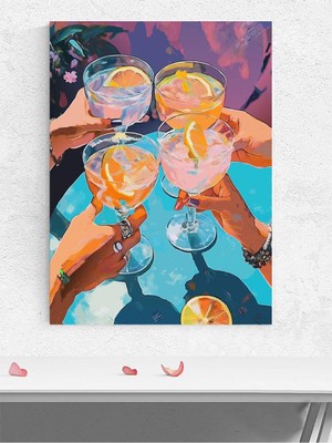 Cheers, Dostlarla Şerefe Pop Art Mutfak Poster - Afiş - Dekoratif Duvar Poster