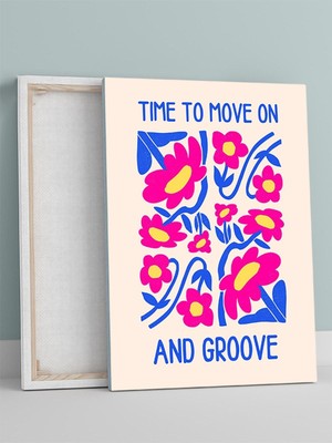 Groove On, Harekete Geç Motivasyon Kanvas Tablo, Tuval, Ofis, Çalışma Odası Dekorasyon