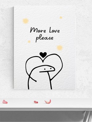 Love Please, Daha Fazla Aşk Motivasyon Poster - Afiş - Ofis, Çalışma Odası Dekorasyon