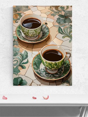 Coffee Bloom, Kahve Çiçeği, Dijital Sanat Mutfak Poster - Afiş - Dekoratif Duvar Poster
