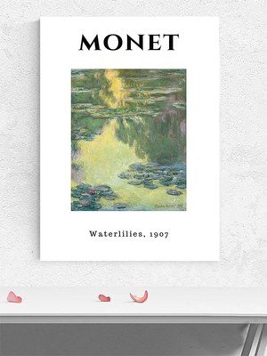 Monet Waterlilies, Nilüferler, Izlenimcilik Sanatsal Poster - Afiş - Dekoratif Duvar Poster