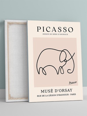 Picasso Animal Series, Fil, Soyut Çizgi Sanatı. Sanatsal Kanvas Tablo - Tuval Tablo