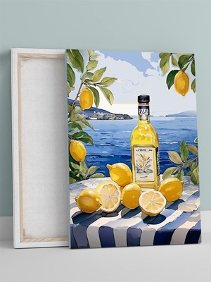 Lemon Vista, Limon Manzarası, Empresyonizm Mutfak Kanvas Tablo - Tuval Tablo