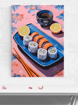 Sushi Dreams, Suşi Hayalleri, Dijital Sanat Mutfak Poster - Afiş - Dekoratif Duvar Poster