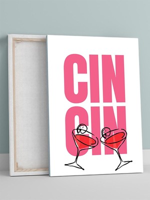 Cheers, Cin Kokteyl Minimalist Sanat Mutfak Kanvas Tablo - Tuval Tablo
