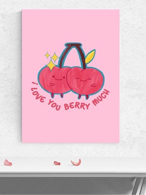 Berry Love,böğürtlen Aşk, Illüstrasyon Poster - Afiş - Dekoratif Duvar Poster