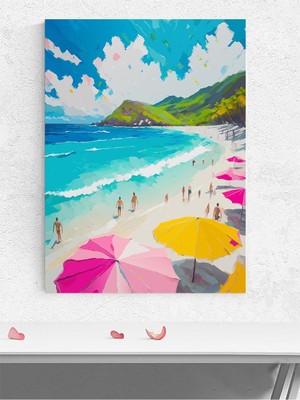 Summer Hues, Yazın Tonları Izlenimci Sanat Deniz Manzaralı Poster - Afiş - Dekoratif Duvar Poster