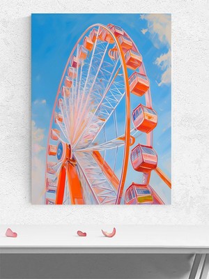 Ferris Wheel, Dönme Dolap, Dijital Sanat Sanatsal Poster - Afiş - Dekorasyon