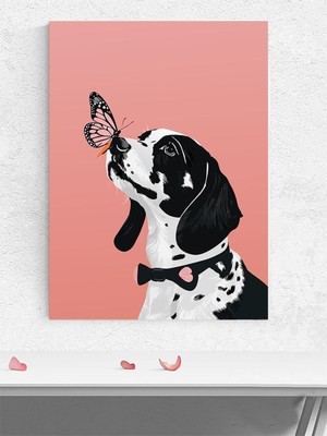 Butterfly Nose, Köpek Kelebek Burun Pop Art Poster - Afiş - Dekoratif Duvar Poster