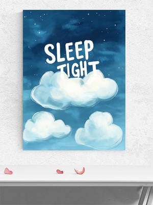 Iyi Uykular Erkek Bebek Odası Poster, Afiş, Kreş Çocuk Odası Dekorasyon, Yenidoğan Hediye