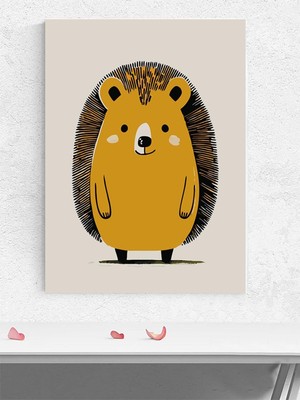 Kirpi Kucaklaması Bebek Odası Poster, Afiş, Kreş Çocuk Odası Dekorasyon, Yenidoğan Hediye