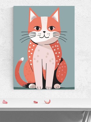 Kedi Cazibesi Bebek Odası Poster, Afiş, Kreş Çocuk Odası Dekorasyon, Yenidoğan Hediye