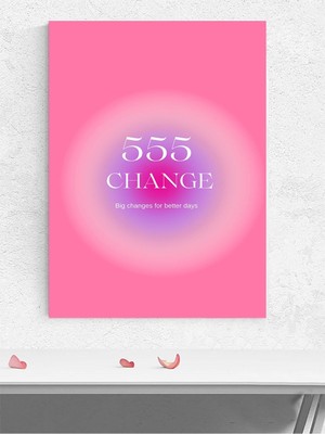 555 Change, 555 Değişim Manifest, Olumlama, Mantra, Spiritüel, Meditasyon Poster, Afiş