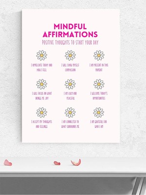 Pozitif Düşünceler, Olumlamalar Manifest, Olumlama, Mantra, Spiritüel, Meditasyon Poster, Afiş