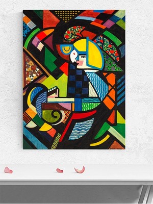 Chromatic Echo, Renkli Yankı Kübizm Sanatsal Poster - Afiş - Dekorasyon