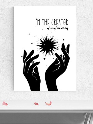 Creator’s Embrace, Yaratıcının Kucağı Manifest, Olumlama, Mantra, Spiritüel, Meditasyon Poster, Afiş