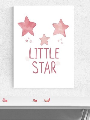 Yıldız Dilekleri Kız Bebek Odası Poster, Afiş, Kreş Çocuk Odası Dekorasyon, Yenidoğan Hediye