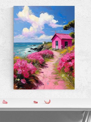 Pink Pathway, Pembe Yol Manzara Sanatı Sanatsal Poster - Afiş - Dekorasyon