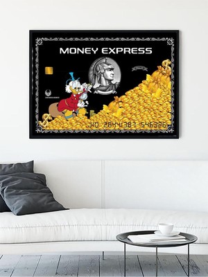 Money Express,zenginliğin Kredi Kartı Motivasyon Çerçeveli Tablo,çerçeveli Poster,ofis,çalışma Odası