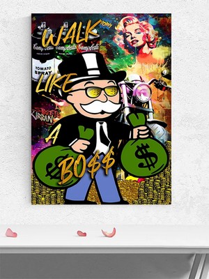 Walk Boss, Patron Gibi Yürü, Zengin Baba Motivasyon Poster - Afiş - Ofis,çalışma Odası Dekorasyon