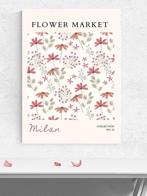 Milano Flower Market, Italya Çiçek Pazarı Modern Sanat Poster - Afiş - Dekoratif Duvar Poster