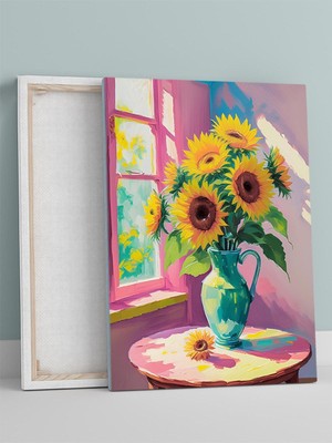 Golden Embrace, Altın Kucaklama, Sunflower, Ayçiçeği Kanvas Tablo - Tuval Tablo