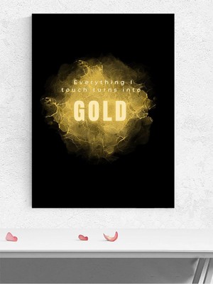 Golden Touch, Altın Dokunuş Manifest, Olumlama, Mantra, Spiritüel, Meditasyon Poster, Afiş