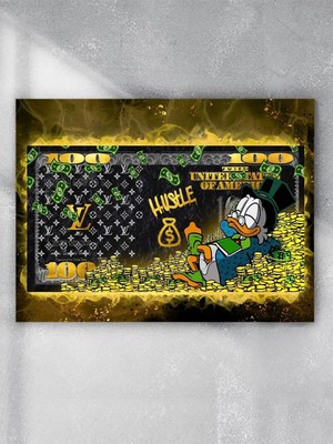 Hustle Dreams, Zenginlik, Servet, Dolar Motivasyon Poster - Afiş - Ofis, Çalışma Odası Dekorasyon