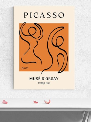 Picasso, Musé D'orsay, Müzede Dans Edenler, Kübizm Sanatsal Poster - Afiş - Dekoratif Duvar Poster
