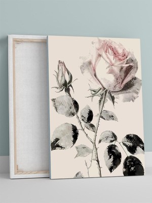 Rose Elegance, Gül Zarafeti, Sanat Tarzı Kanvas Tablo - Tuval Tablo, Sanatsal Dekorasyon