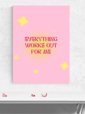 Works Out, Yoluna Giren Her Şey Manifest, Olumlama, Mantra, Spiritüel, Meditasyon Poster, Afiş