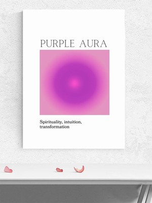 Purple Aura Soul, Mor Aura Manifest, Olumlama, Mantra, Spiritüel, Meditasyon Poster, Afiş
