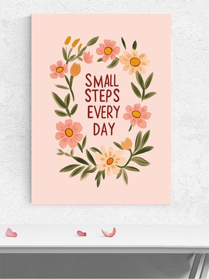 Küçük Adımlar Kız Bebek Odası Poster, Afiş, Kreş Çocuk Odası Dekorasyon, Yenidoğan Hediye