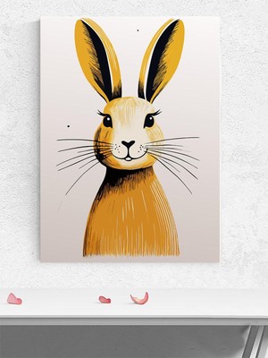 Tavşan Çiçeği Bebek Odası Poster, Afiş, Kreş Çocuk Odası Dekorasyon, Yenidoğan Hediye