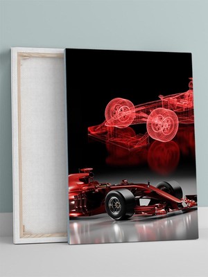 Redline Drive, Kırmızı Çizgi Sürüşü, Formula 1 Motivasyon Kanvas Tablo, Tuval, Ofis,çalışma Odası
