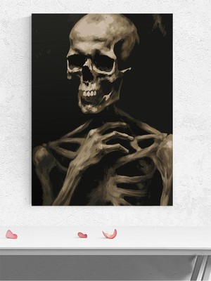 Memento Mori, Anımsa Ölümü Iskeletor Dijital Sanat Sanatsal Poster - Afiş - Dekorasyon