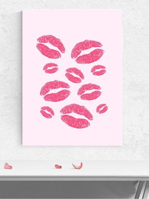 Kiss Prints, Öpücük Izleri Pop Art Poster - Afiş - Dekoratif Duvar Poster