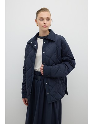 Kapitone Ceket Lacivert K2616008_015