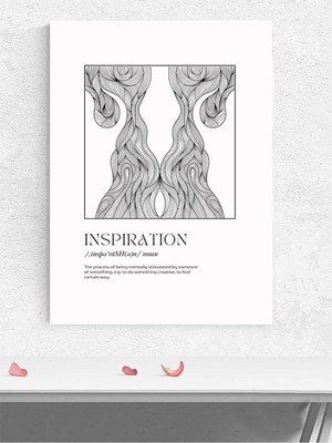 Inspration, Ilham Tipografik Kelime Sanatı Sanatsal Poster - Afiş - Dekorasyon